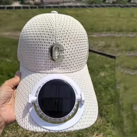 Sports breathable mesh sun protection hat solar charging hat outdoor fishing hat couple extended eave sun shading duckbill hat Peaceful Pleasures Health and Wellness B