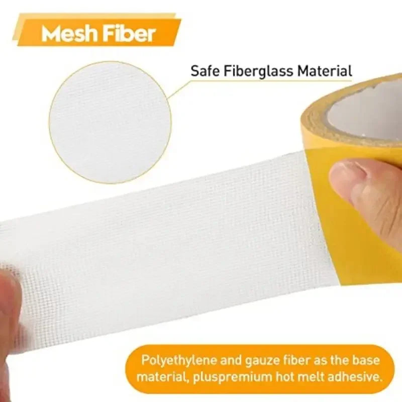 Heavy-Duty Double-Sided Mesh Tape – Waterproof & Traceless