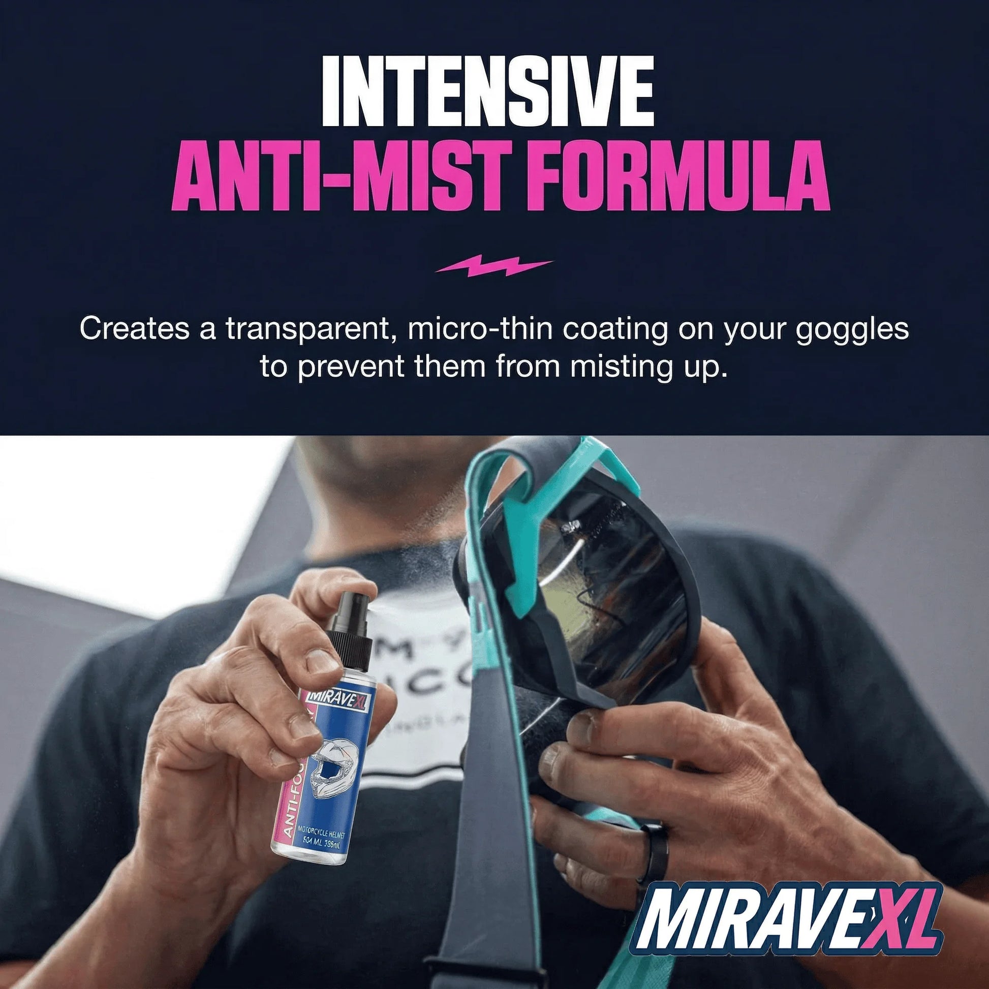 105ML Premium Anti-Fog Treatment Long-Lasting Intensive Anti-Mist Spray for Motorcycle Helmet Visors Goggles and Glasses Peaceful Pleasures Health and Wellness