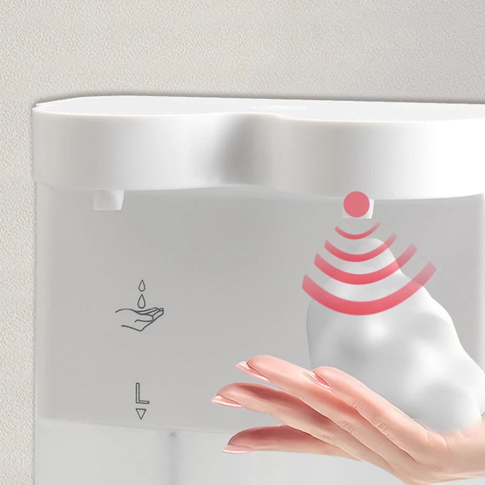 2-in-1 Automatic Induction Detergent Machine Hand Sanitizer Machine Household Wall Mounted Automatic Induction Foam Hand Soap Peaceful Pleasures Health and Wellness