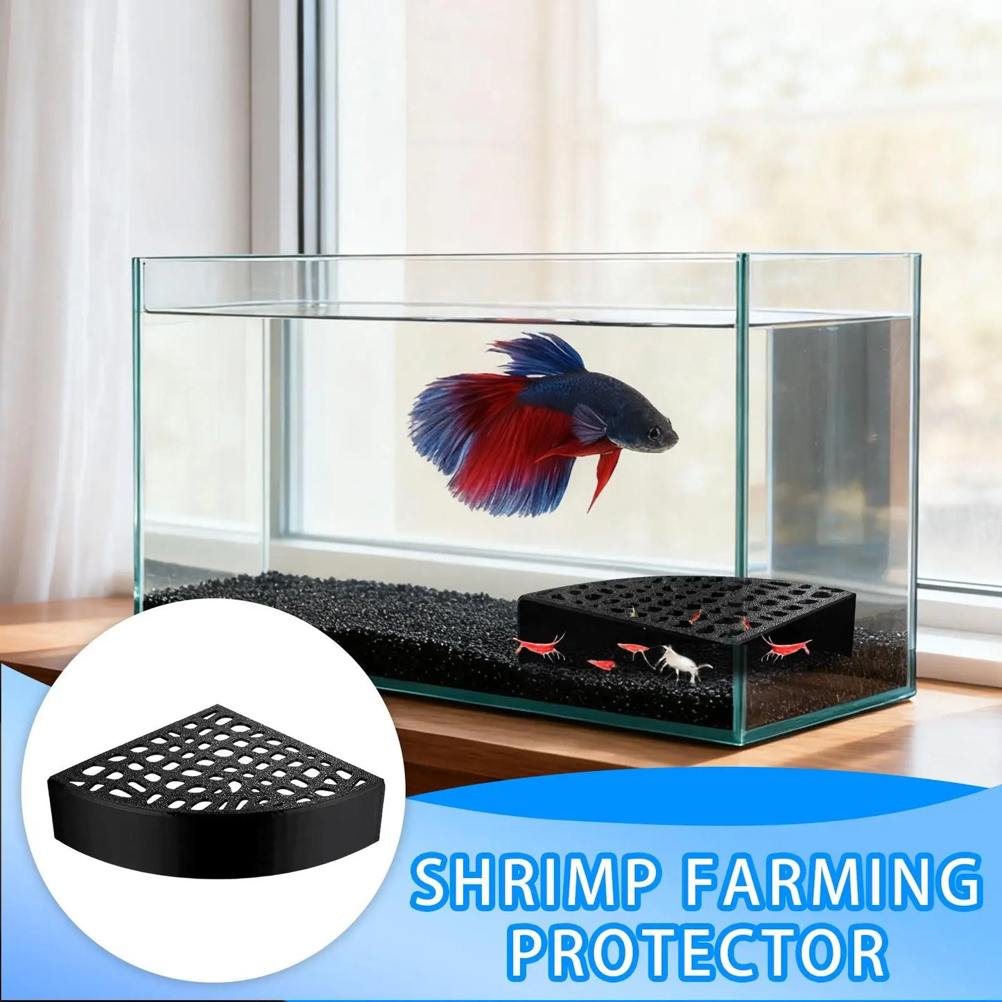 2-Piece Shrimp Cave | 180° View Aquarium Habitat for Dwarf Shrimp