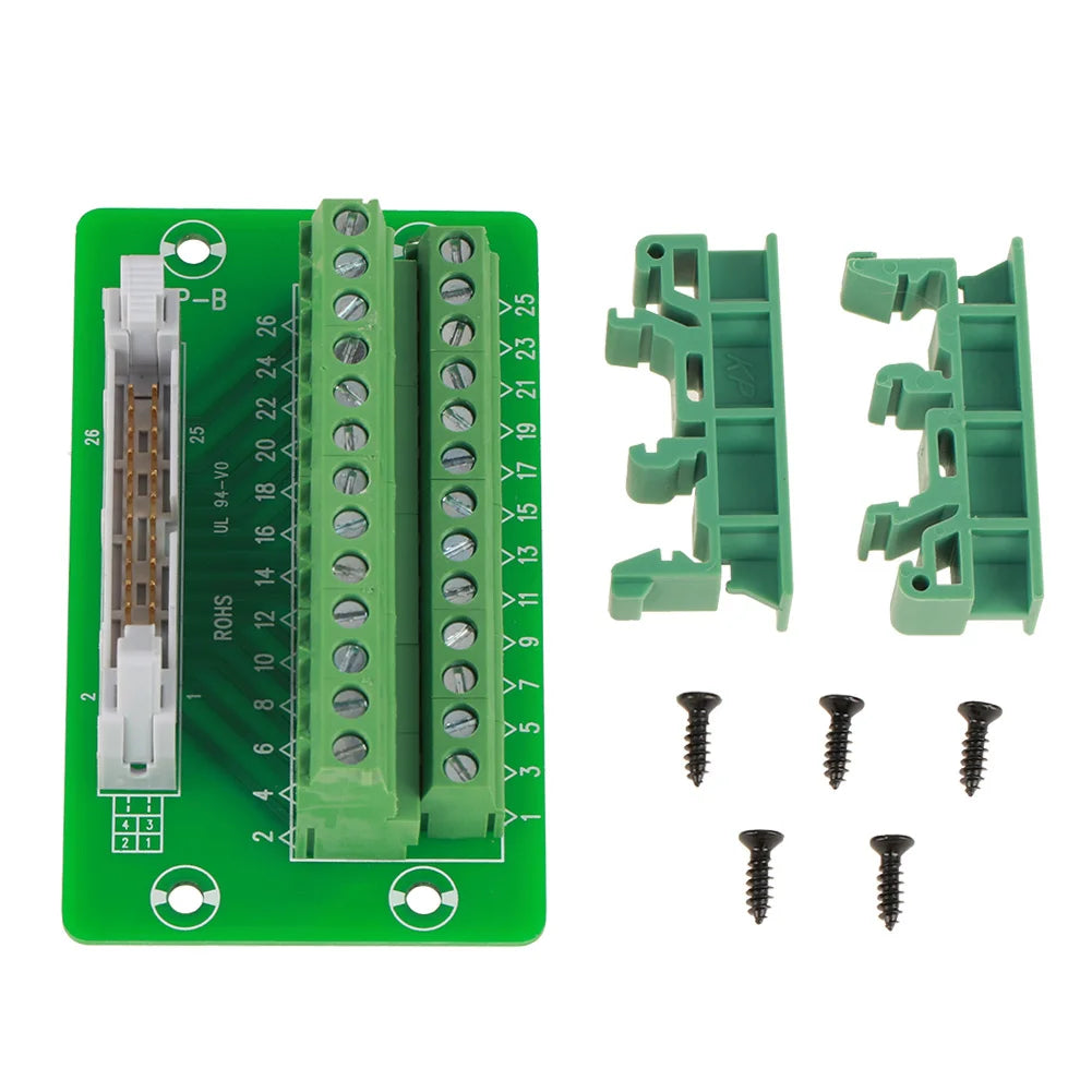 Board Module Stable DIN Rail Module Compact for Male Header Connectors IDC26P Male Board 5mm Mount Interface Peaceful Pleasures Health and Wellness Default Title