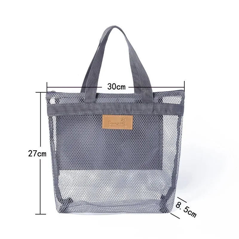 Large Mesh Beach Tote Bag – Pool, Gym & Travel Storage