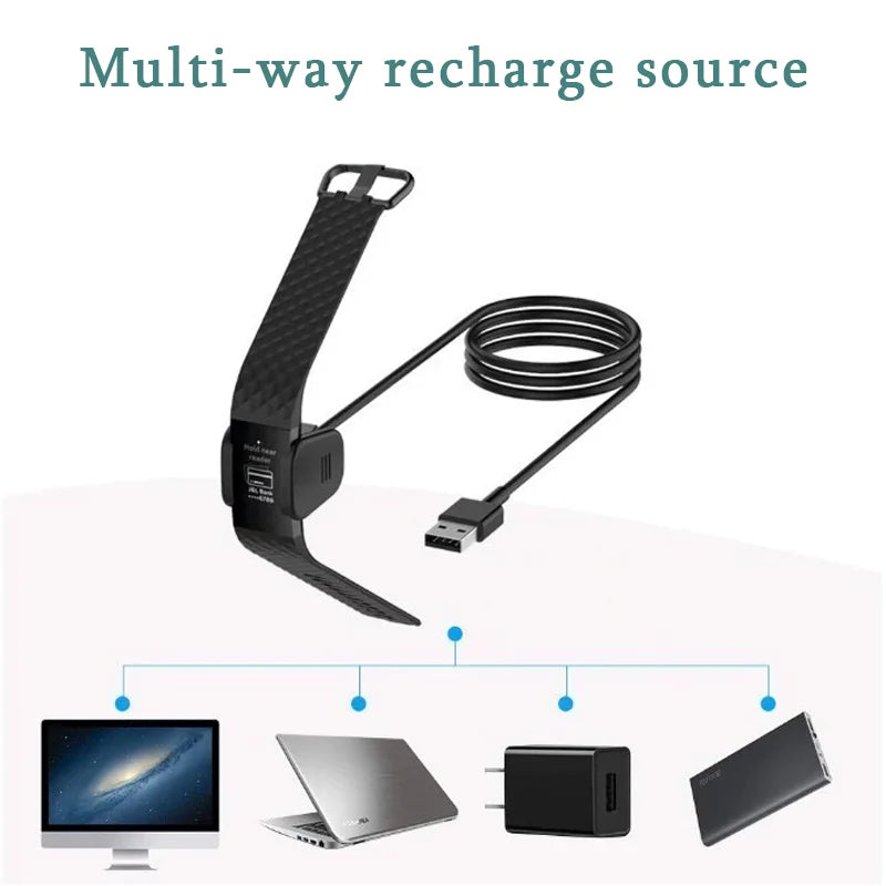 USB Charger Cable for Fitbit Charge 3 & 4 – Dock Adapter Peaceful Pleasures Health and Wellness