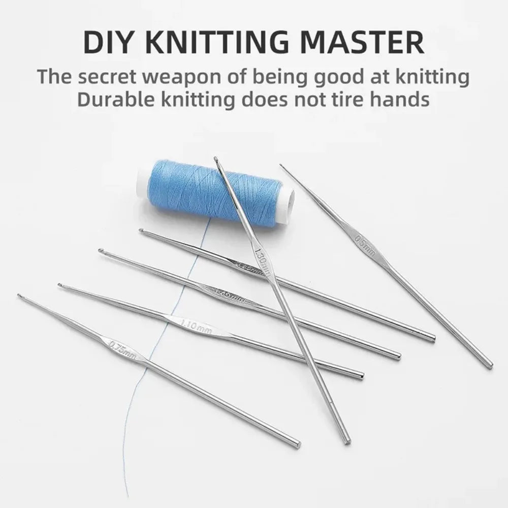 Size 0.5mm-1.9mm Metal Single Head Crochet Hooks Weave Yarn Head Craft Lace Wool Need Tool Crochet for Knitting and Accessories Peaceful Pleasures Health and Wellness