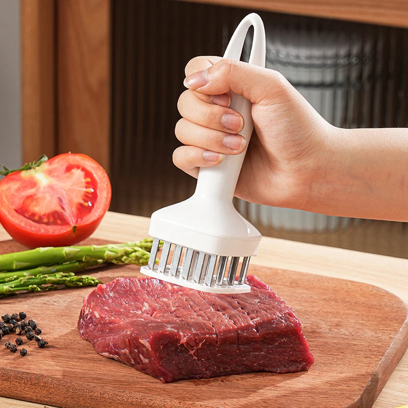 24 Blades Needle Meat Tenderizer Stainless Steel Knife Meat Beaf Steak Mallet Meat Tenderizer Hammer Pounder Cooking Tools Peaceful Pleasures Health and Wellness