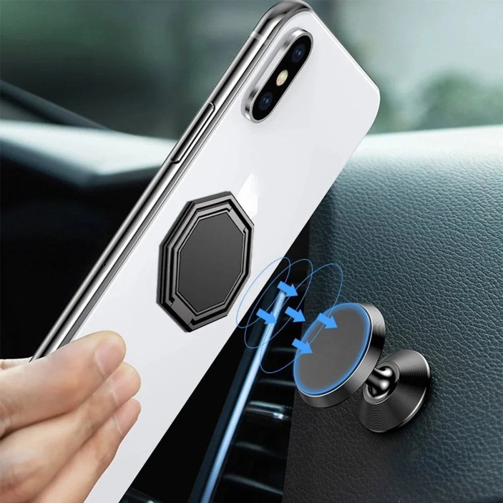 360° Rotatable Metal Ring Phone Stand – Foldable Desk Kickstand