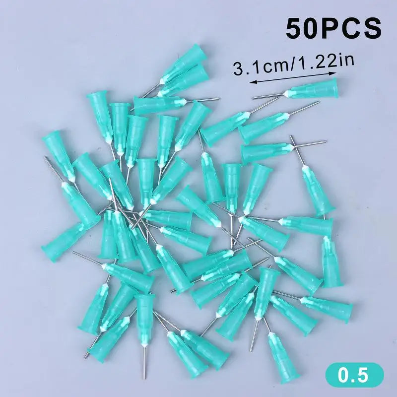 High Quality Airbrush Kit With 50ml Special Bottle & 0.2/0.3/0.5/0.8mm Disposable Nozzle No-Clean Air Brush Tool Spray Module Peaceful Pleasures Health and Wellness A3-50pcs