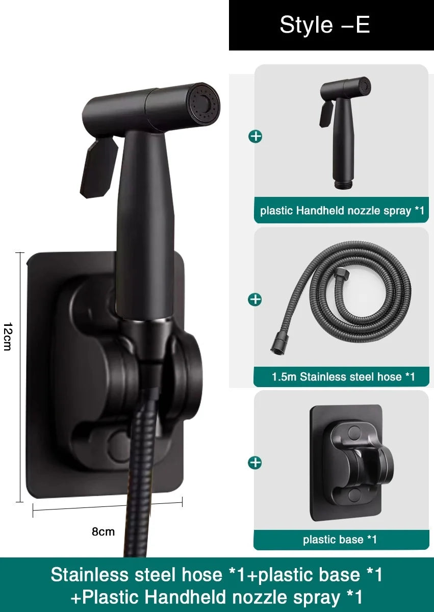 Handheld Bidet Sprayer Set – Self-Cleaning Shattaf Spray Head