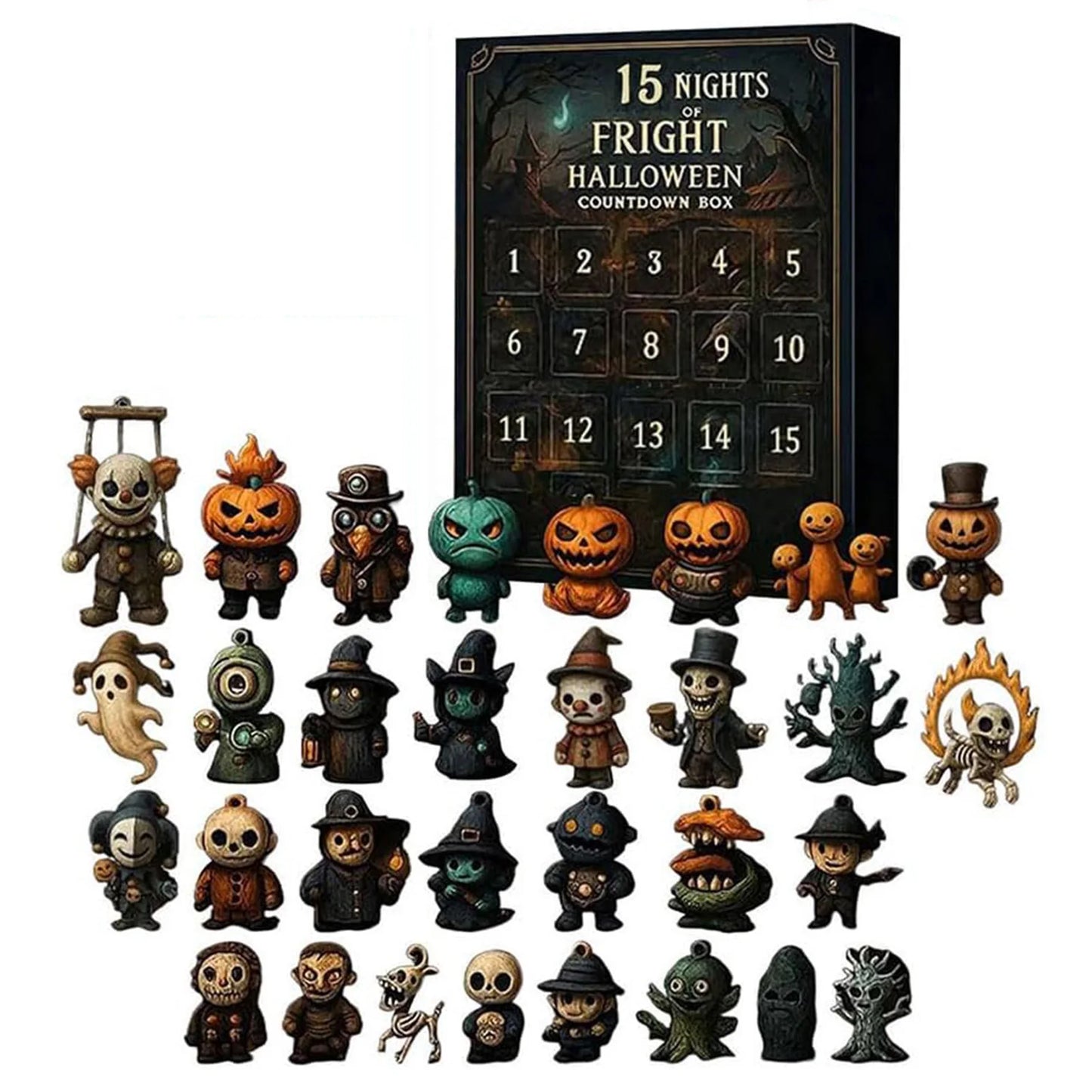 31 Nights Of Fright For Halloween Countdown Box 2025 Advents Calendar For Halloween With 31 Spookys Surprise Toys For Kids Peaceful Pleasures Health and Wellness 15 Days As Shown