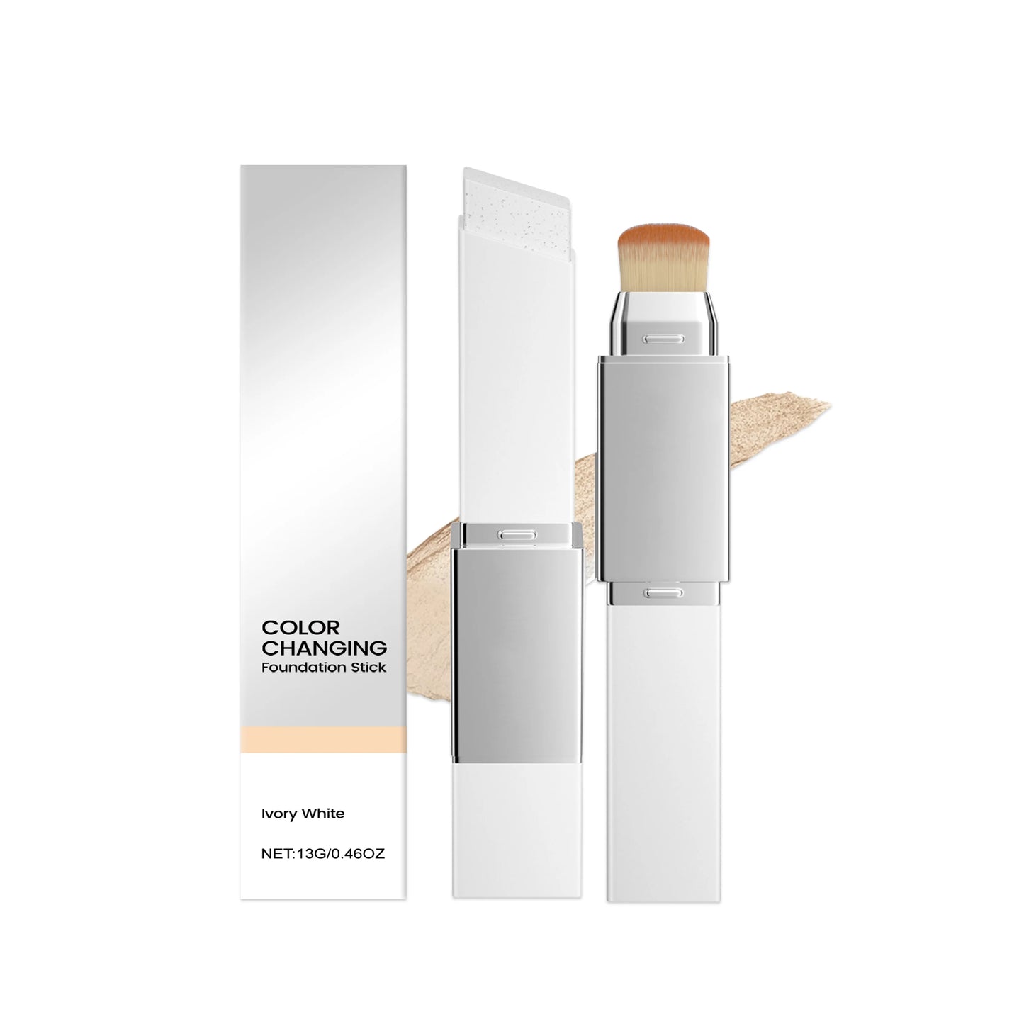 2-in-1 Color-Changing Foundation Stick with Brush | Matte