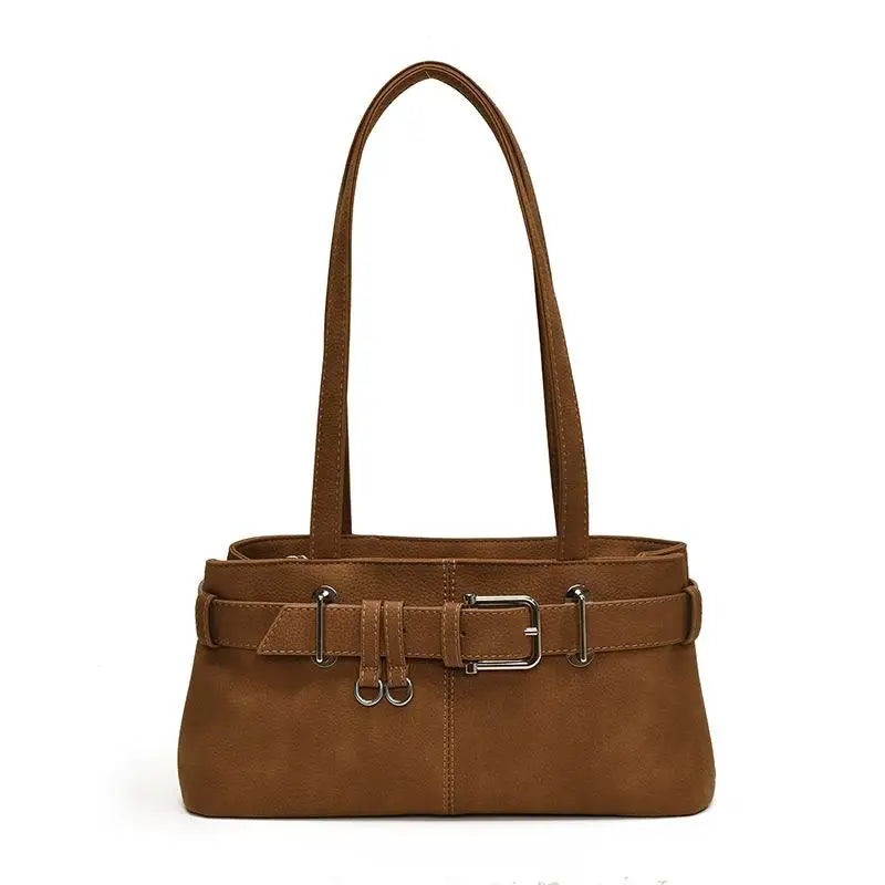 Vintage Large Capacity PU Tote Bag – Women's Shoulder Handbag