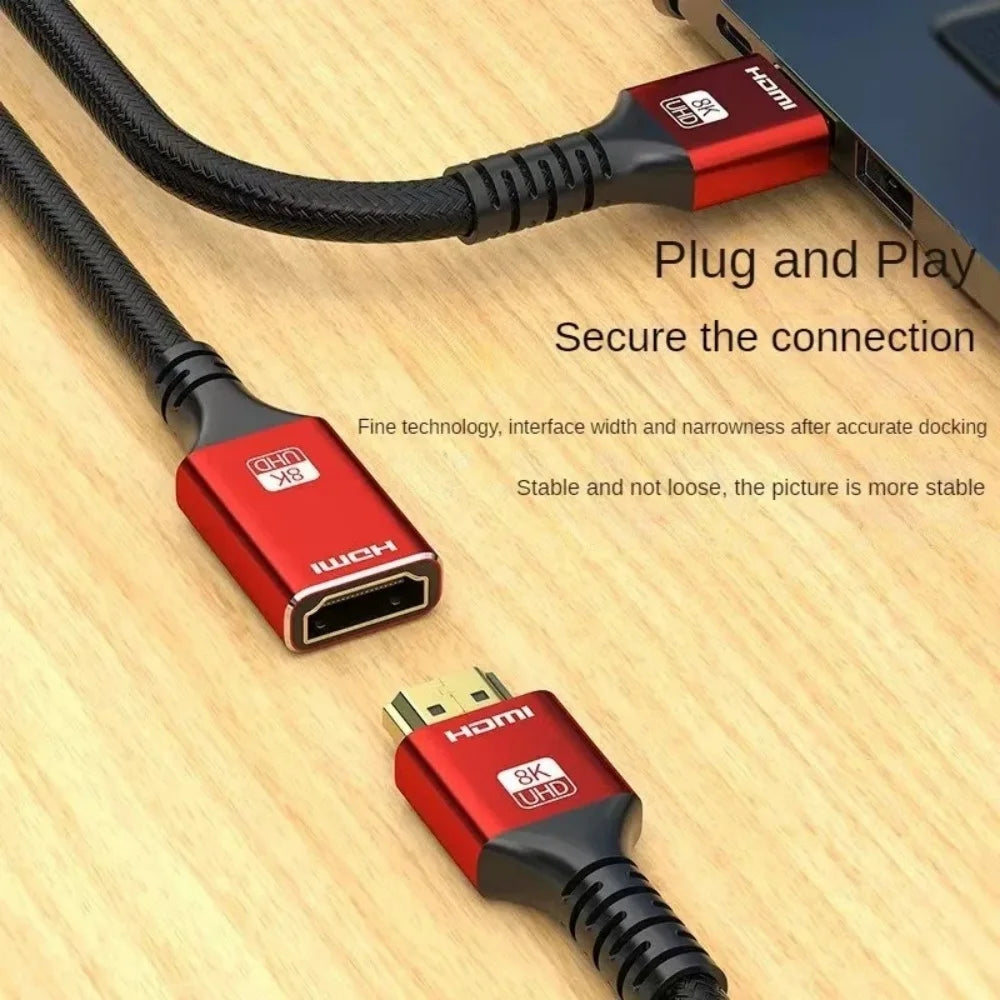 HD 2.1 8K@60Hz Cable Nylon Braided eARC Dolby Atmos HDR 4K120Hz 2K240Hz Video Cord for PS5 Xbox Smart TV Monitor Projector Peaceful Pleasures Health and Wellness 8K 2.1 HD Cable 2m