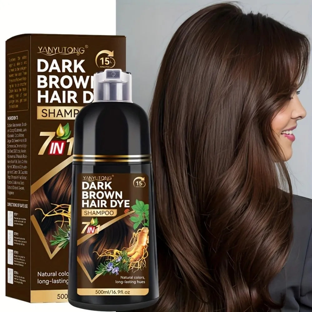 7-in-1 Plant-Based Hair Color Shampoo – Cover Gray Hair