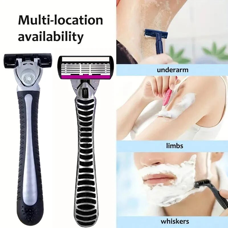 6-Layer Manual Safety Razor | Stainless Steel Reusable Blade