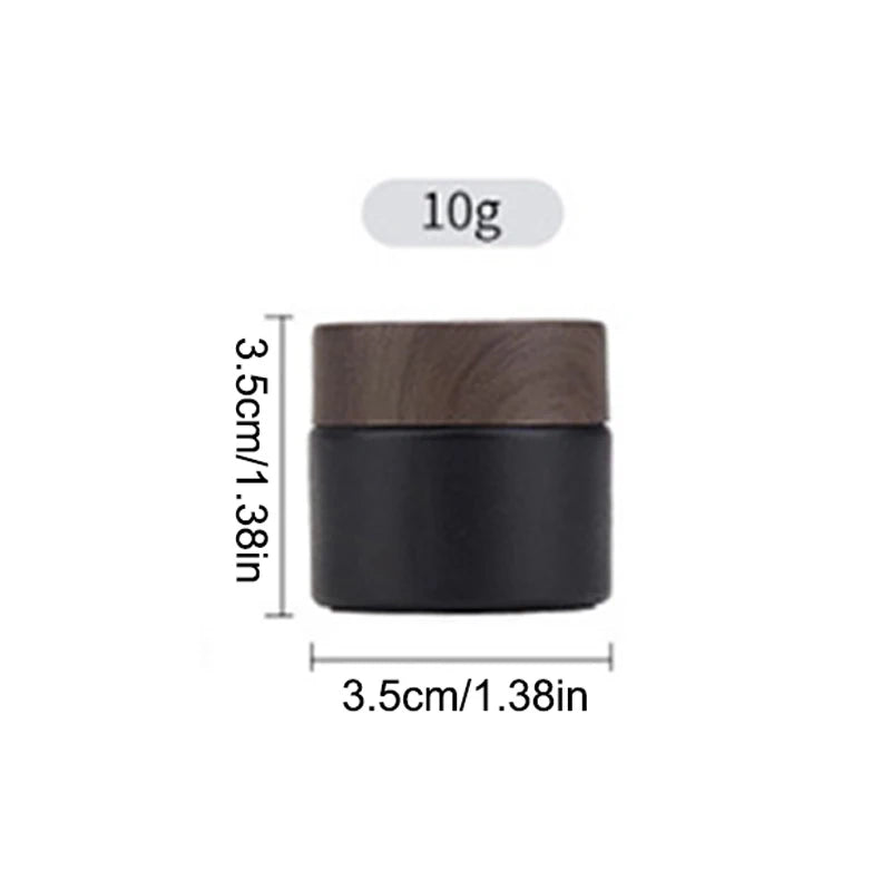 Plastic Lid Empty Jars Black Glass Cream Jar Cosmetic Container 10/30/60g Glass Bottle Make Up Container Travel Cosmetic Jars Peaceful Pleasures Health and Wellness 10g Brown