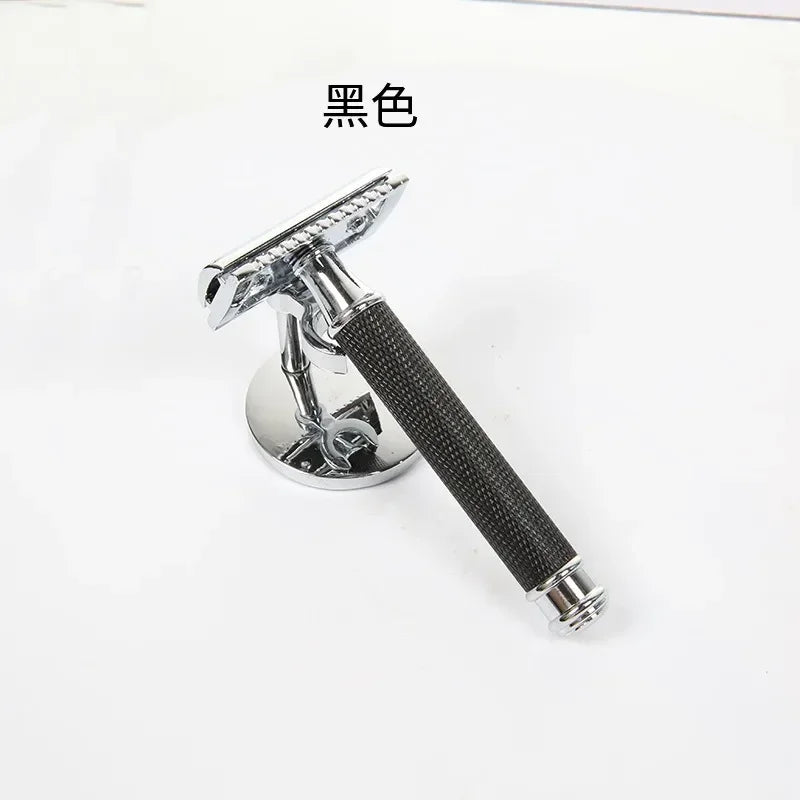 Classic T-Bar Safety Razor | Double-Sided Metal Shaver for Men