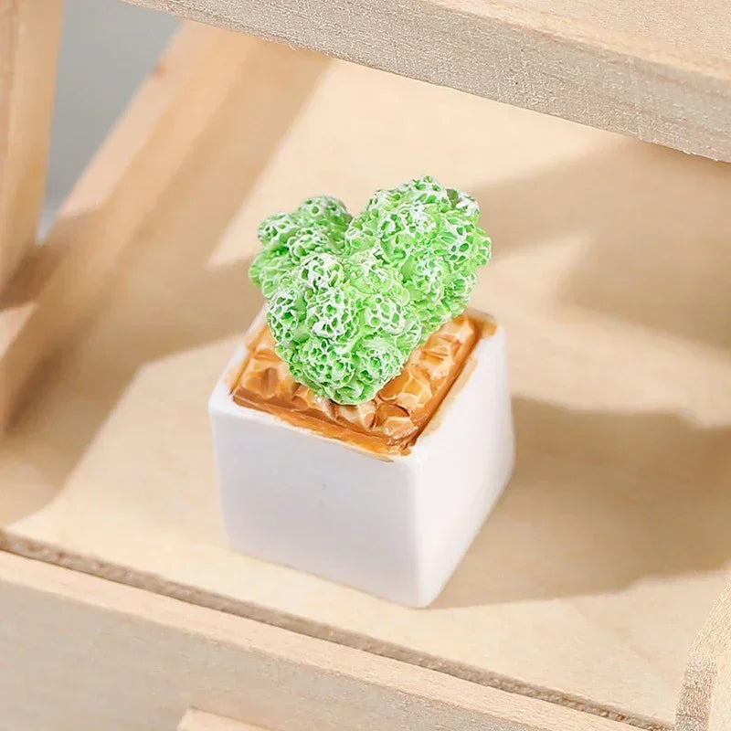 Mini Resin Figures Home Decor Desk Accessories Pot Plant Fairy Garden Ornaments Dollhouse Miniature Items Landscape DIY Peaceful Pleasures Health and Wellness 03