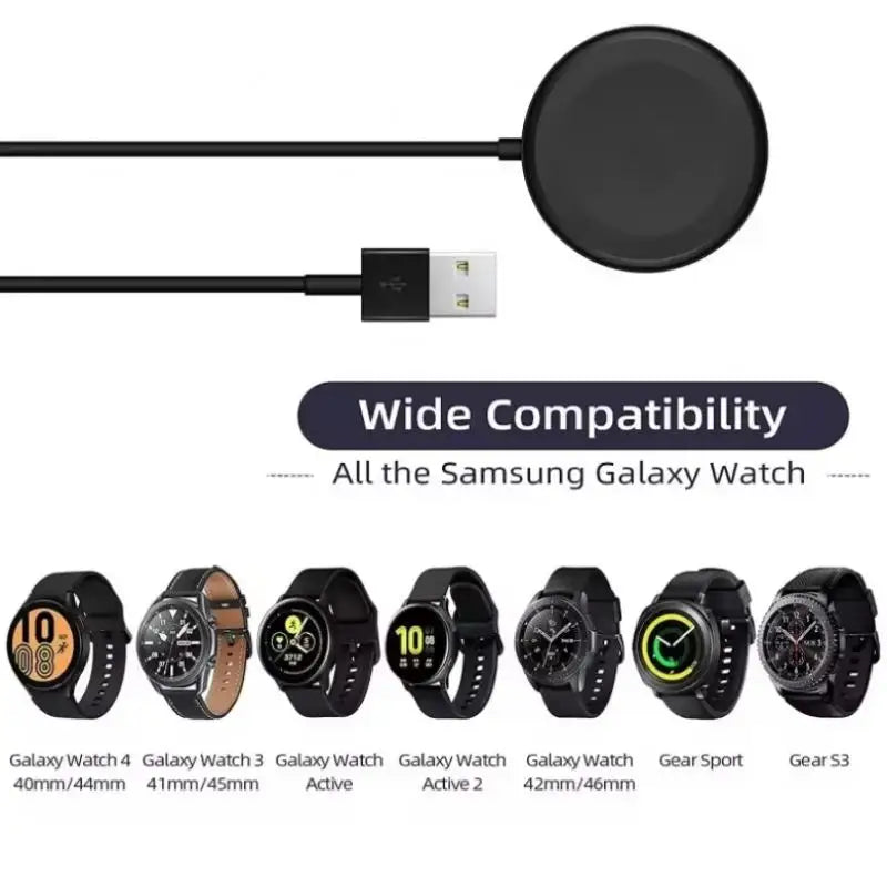 Portable Magnetic Watch Wireless Charger USB Cable Fast Charging Dock Station For Samsung Galaxy Watch 8 7 6 5pro 5 4 3 Active 2 Peaceful Pleasures Health and Wellness