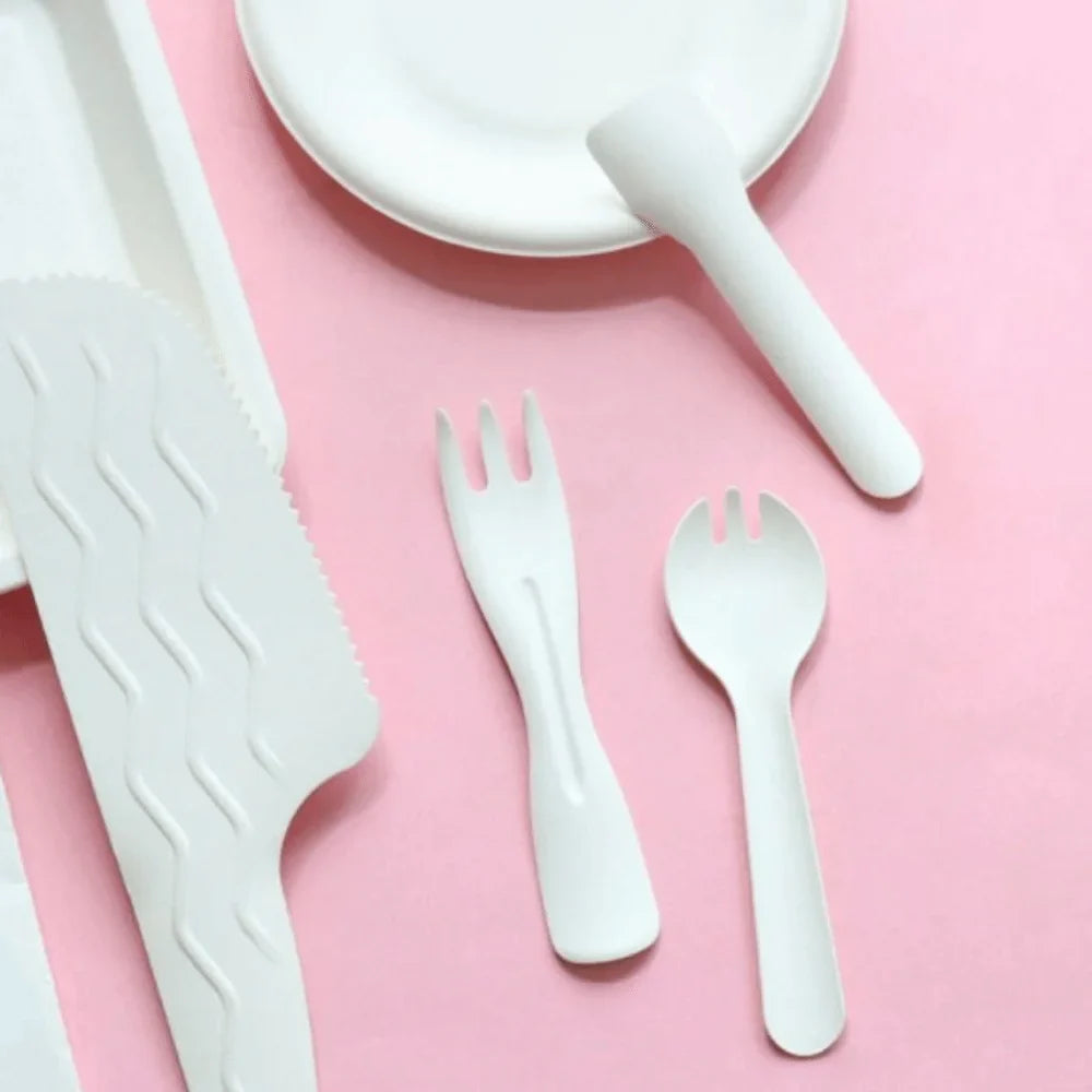 100-Pack Disposable Wooden Spoons & Forks | Eco-Friendly