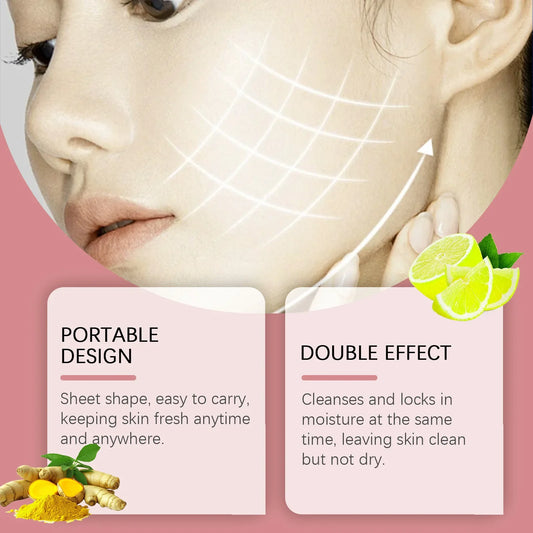 Turmeric & Kojic Acid Facial Cleansing Pads 40 Pcs Facial Cleansing Pads Oasis Select