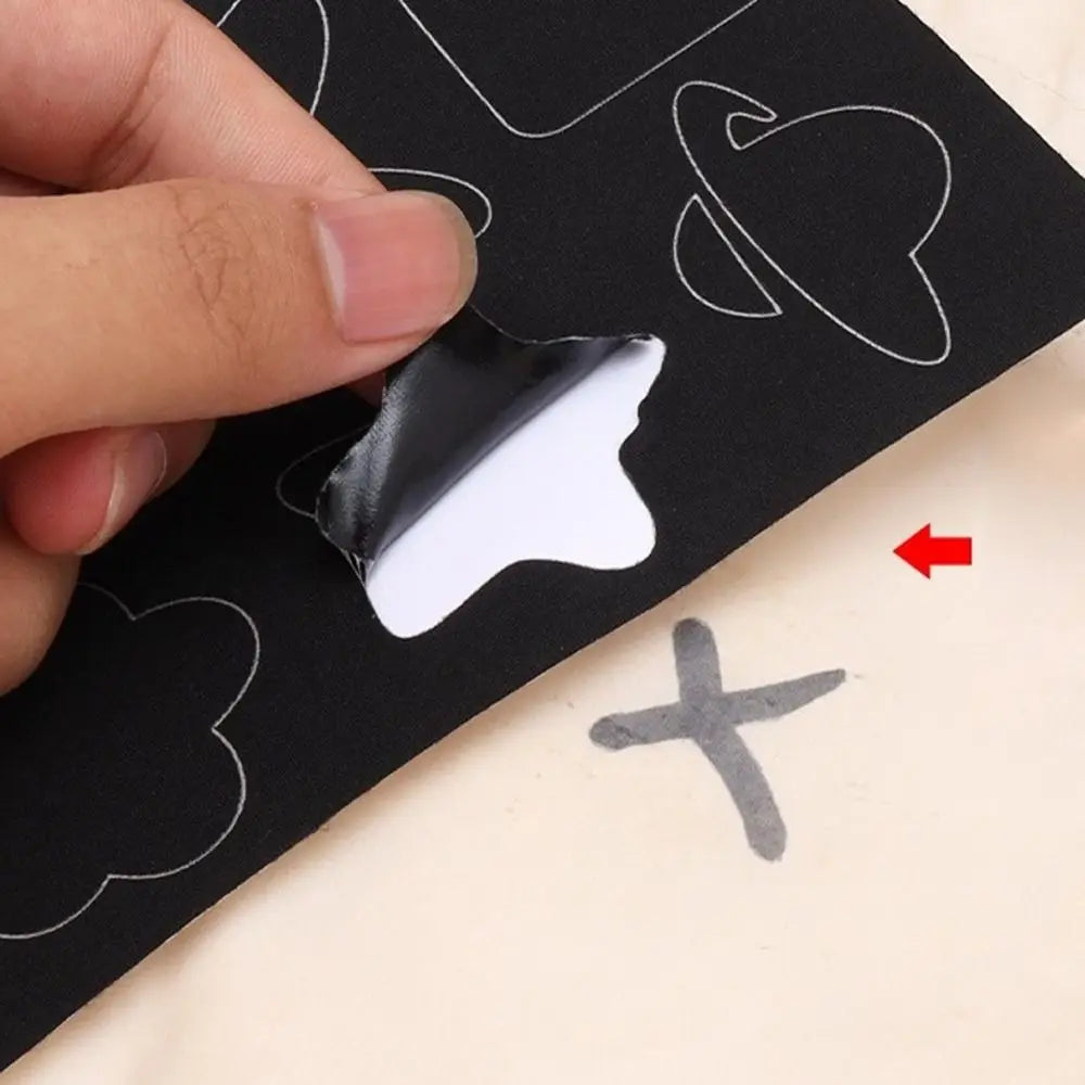 Apparel Applique Self Adhesive Black Patches DIY Craft Washable Waterproof Patch Sewing Fabric Sticker Thermal Transfer Peaceful Pleasures Health and Wellness