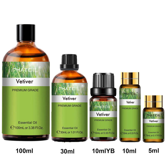 PHATOIL Vetiver Essential Oil | Pure Aromatherapy Oil 5–100ml Essential Oil Oasis Select