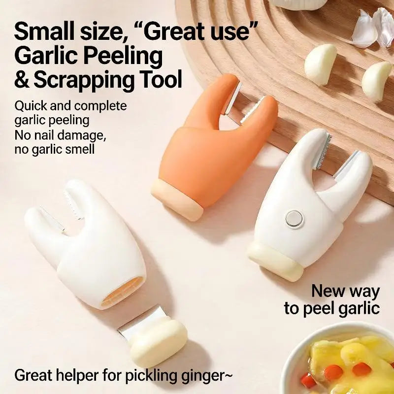 2-in-1 Garlic Peeler & Veggie Tool with Non-Slip Grip | HELTC