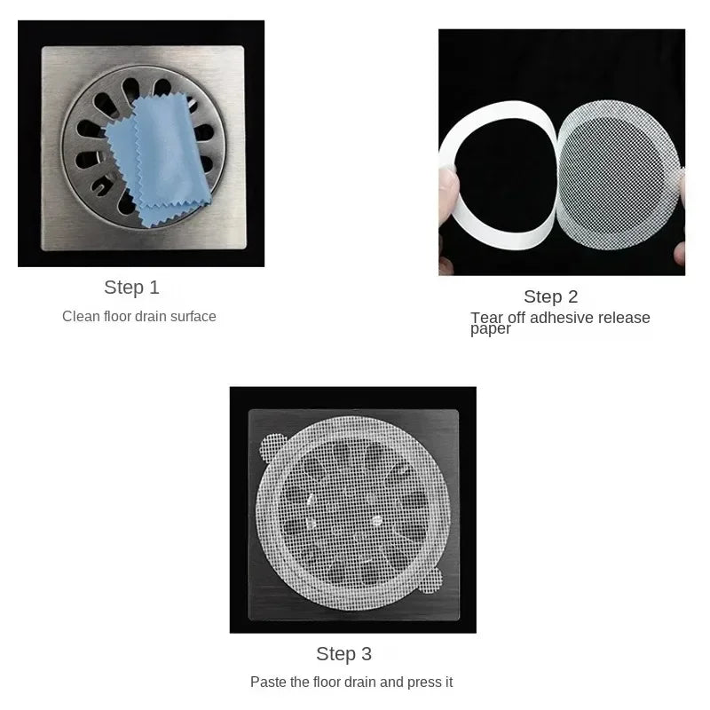 Disposable Drain Hair Catcher Stickers | Shower Mesh Filter Drain Hair Catcher Peaceful Pleasures Health and Wellness