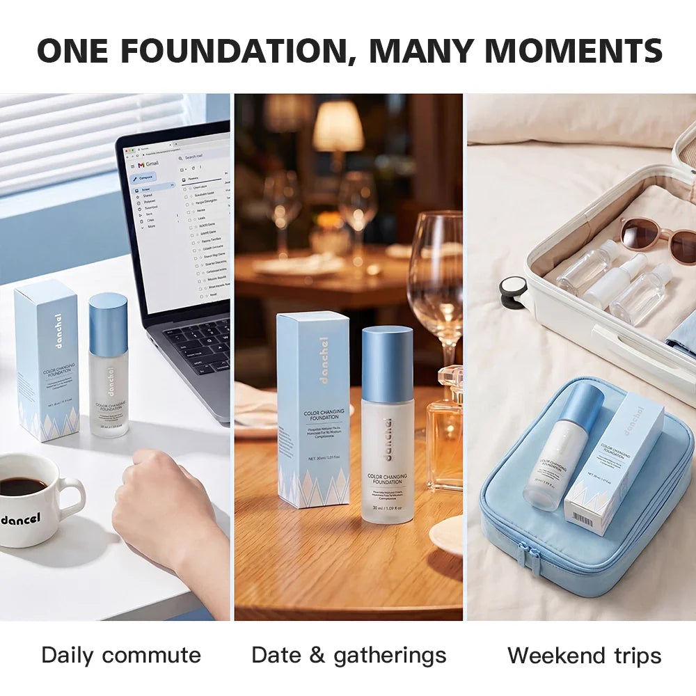Color Changing Foundation – Buildable, Long-Lasting Coverage