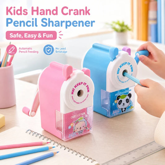 Office Cartoon Animal Gift Anti Sticking Lead Pencil Sharpener Automatically Enters Lead Hand-cranked Mechanical Tool Peaceful Pleasures Health and Wellness