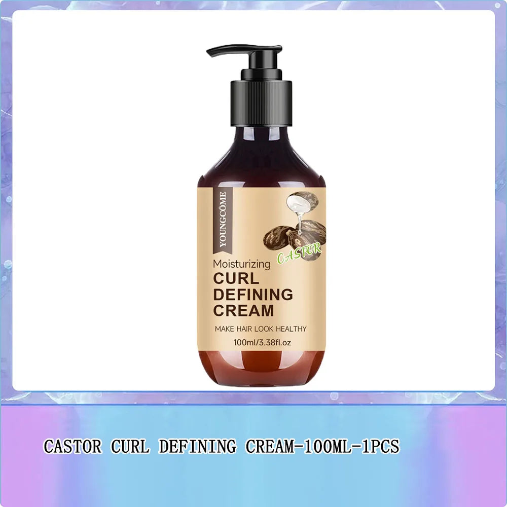 YOUNGCOME Castor Oil Curl Activator Cream | Frizz Control
