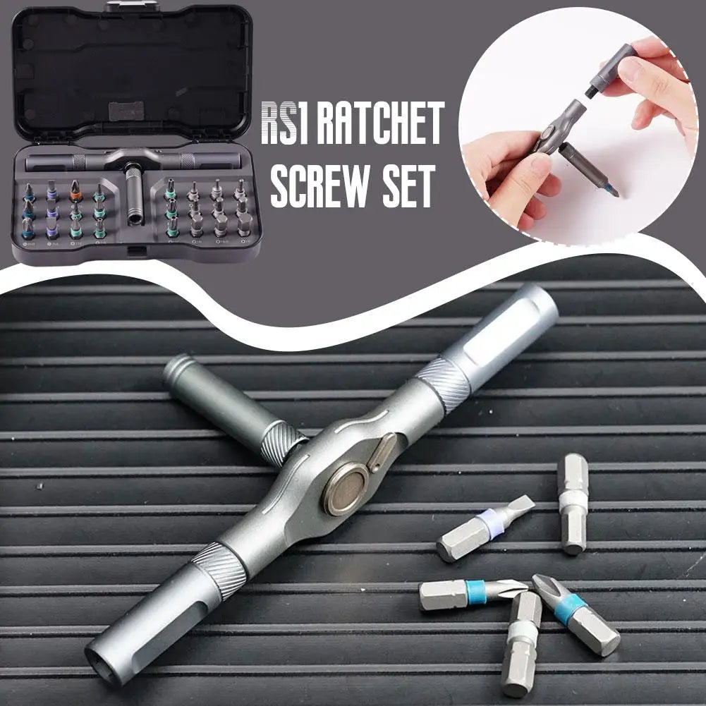 24-in-1 Magnetic Ratchet Screwdriver Set | DIY Home Repair Kit