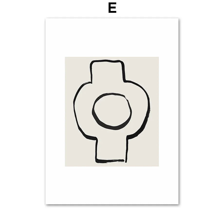 Modern Abstract Woman Wall Art Mid-Century Boho Figure Canvas Prints Minimalist Aesthetic Posters Living Room Bedroom Home De Peaceful Pleasures Health and Wellness E 30x40cm Unframed