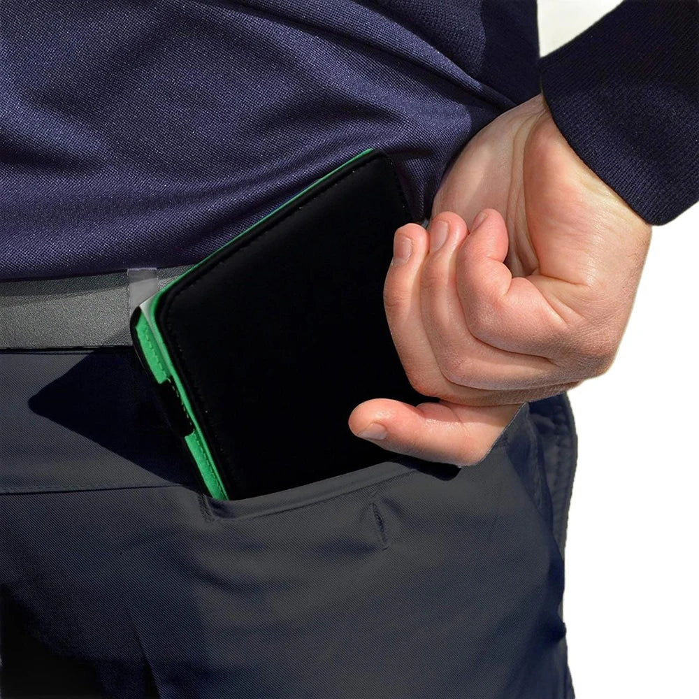 Golf Score Book Portable Game Record That Can Hold Pen PU Leather