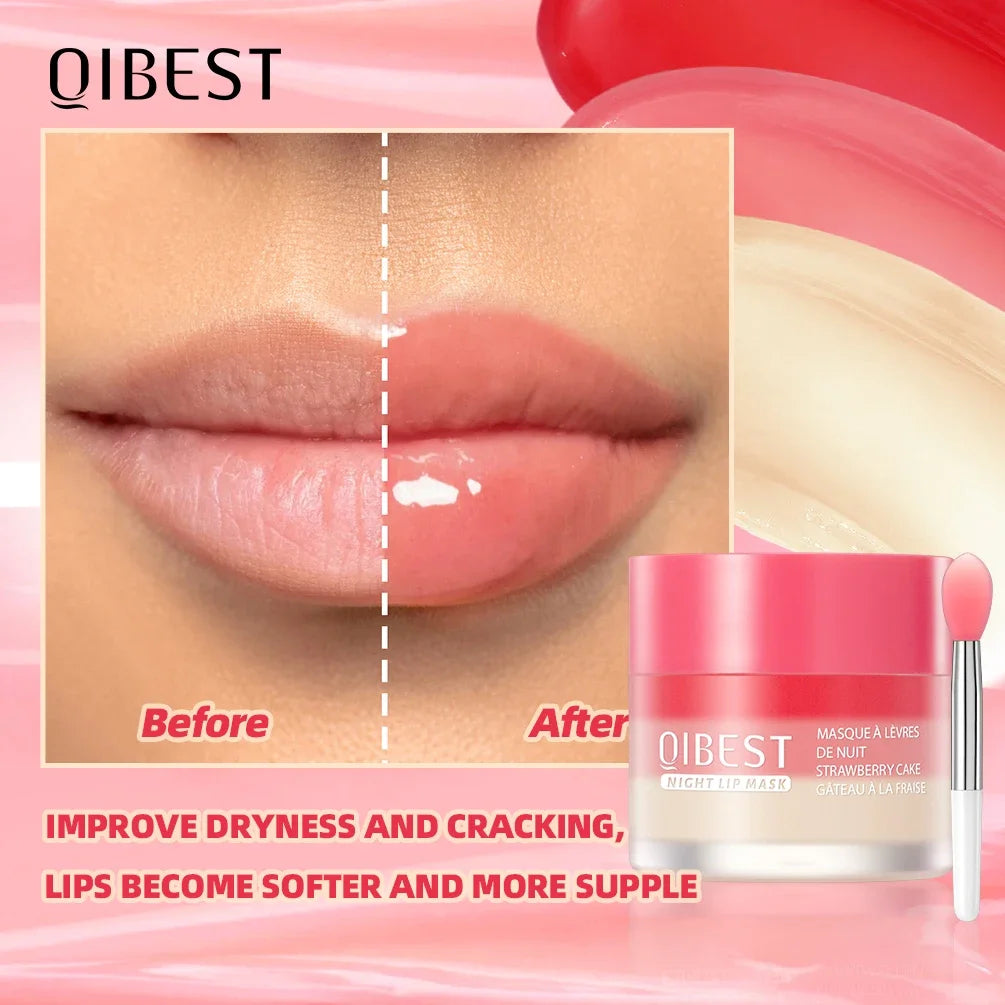 QIBEST Lip Sleeping Mask Soften Cracking Lip Dead Skin Remover Dry Lips Treatment Exfoliant for Lips Nourish Jelly Lip Mask Peaceful Pleasures Health and Wellness
