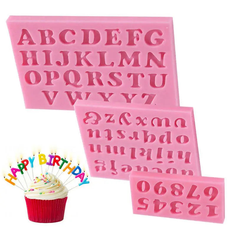 Letters Numbers Silicone Mold for Fondant Gumpaste Candy Chocolate Cupcake Cake Decorating Baking Mould DIY Party Supplies Peaceful Pleasures Health and Wellness