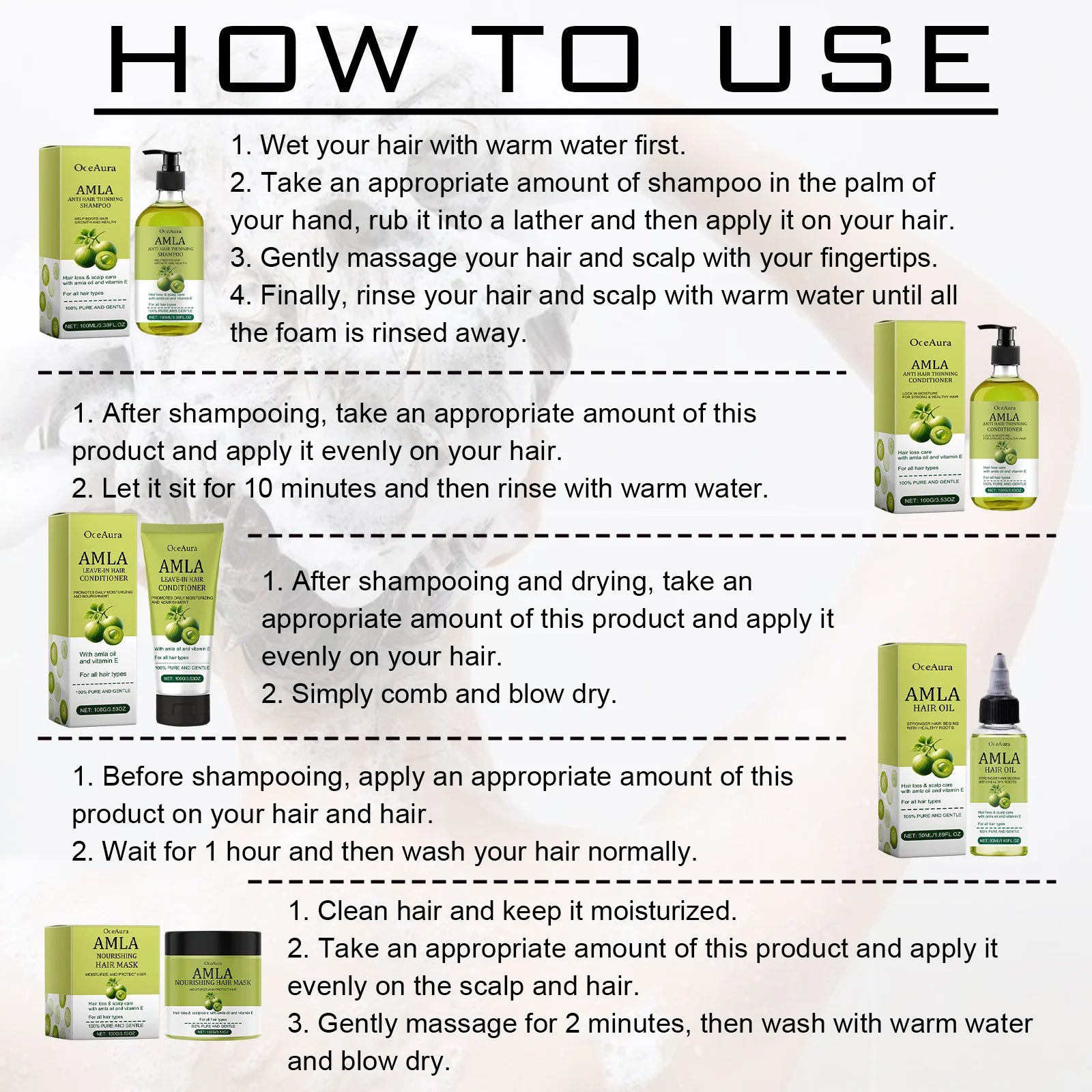 Castor Oil Natural Hair Care Set Nourish Hair Shampoo Conditioner Repair Hot Dyeing Damage Oil Fragrance Shiny Hair Care Mask Peaceful Pleasures Health and Wellness