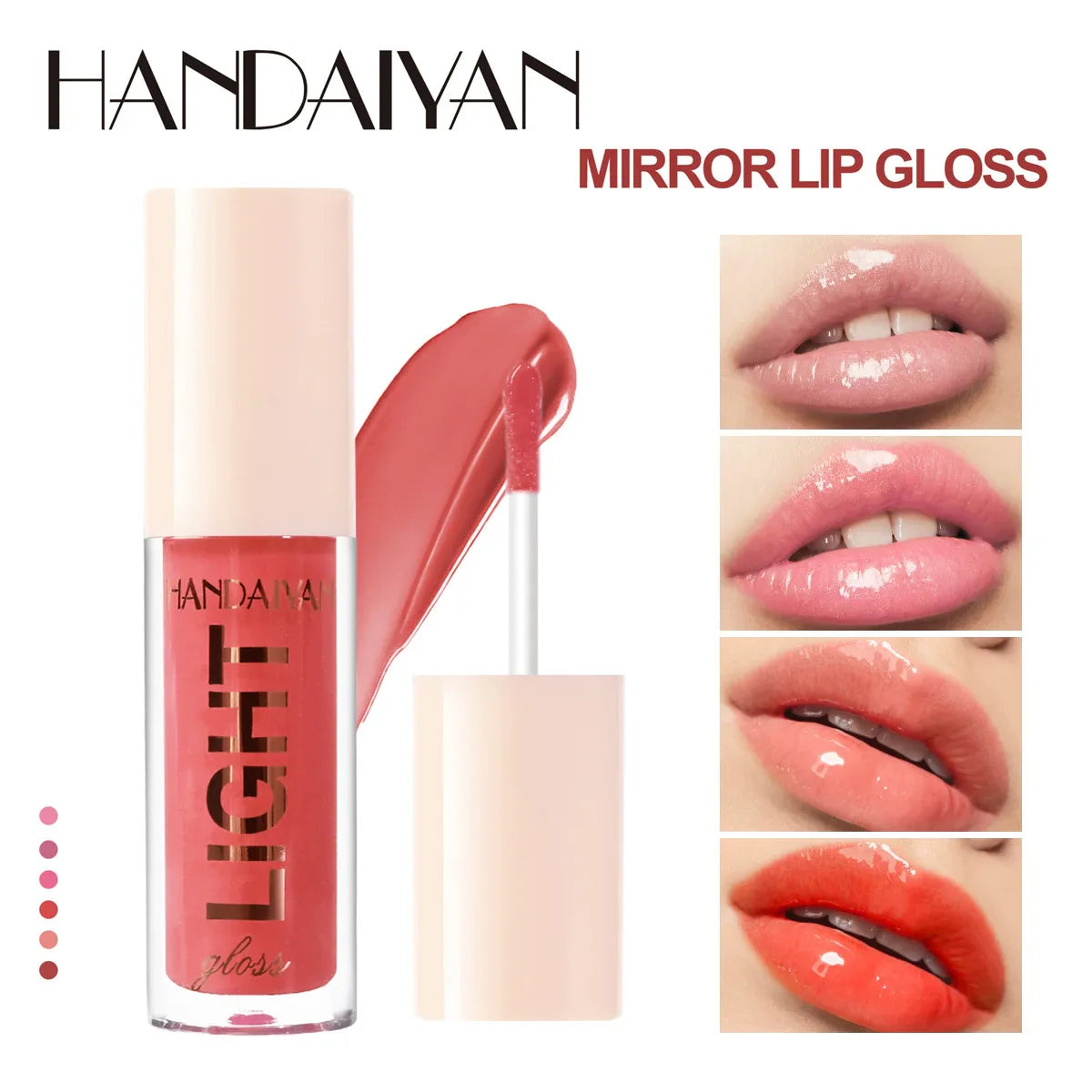 Handaiyan 12-Shade Mirror Lip Gloss – Glossy & Moisturizing