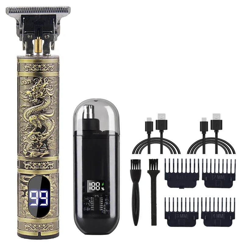 XMSJ T9 Electric Hair & Nose Trimmer for Men – USB Rechargeable