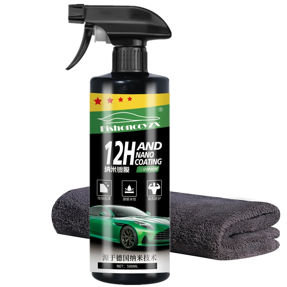 12H Nano Ceramic 500ml Car Coating Auto Detailing Products Liquid Spray Polish Wax Film Paint Care Protector Kit Accessories Peaceful Pleasures Health and Wellness 500ml