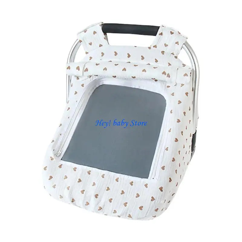 Infant Car Seat Canopy | Breathable Cotton Sunshade Cover