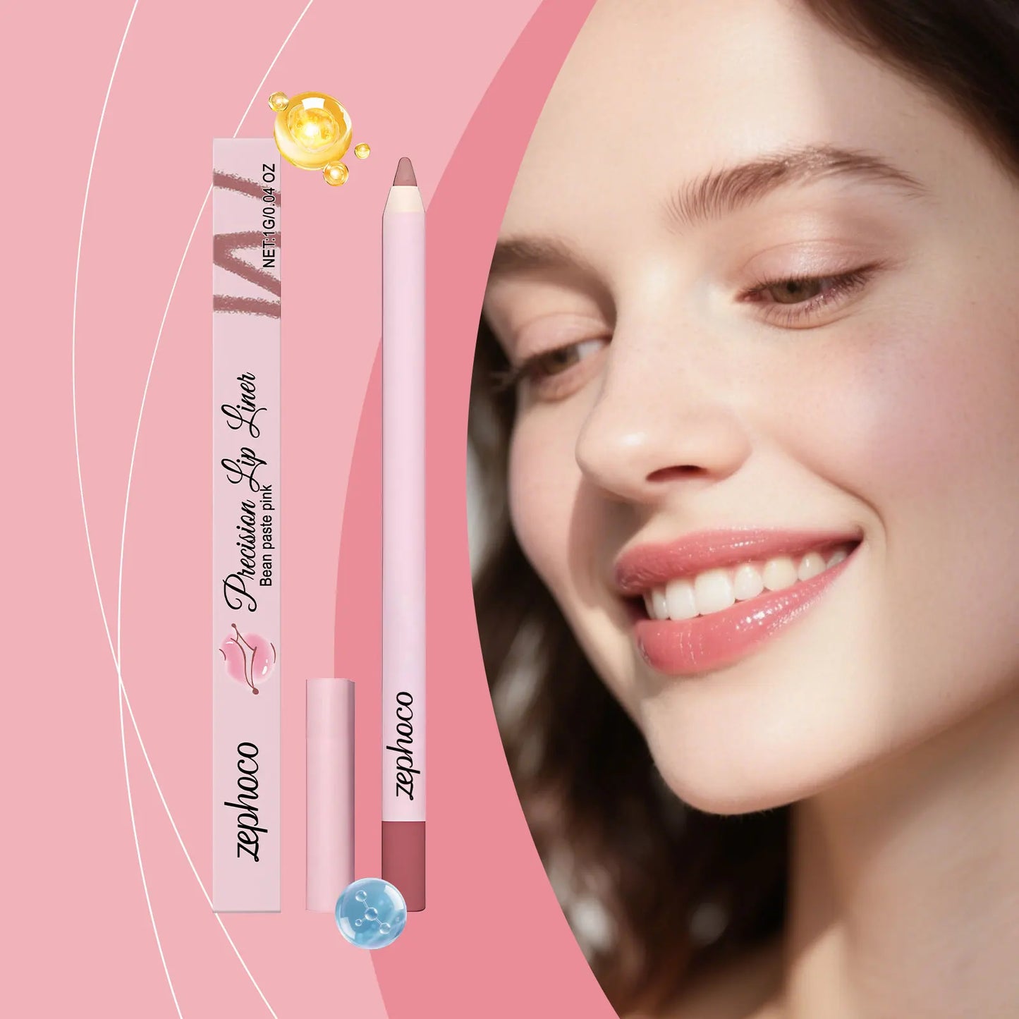 Zephoco Waterproof High Pigment Lip Liner Pencil | Long-Lasting