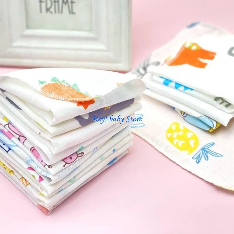 10-Pack Baby Washcloth Set | Soft Double Layer Gauze Face Towels