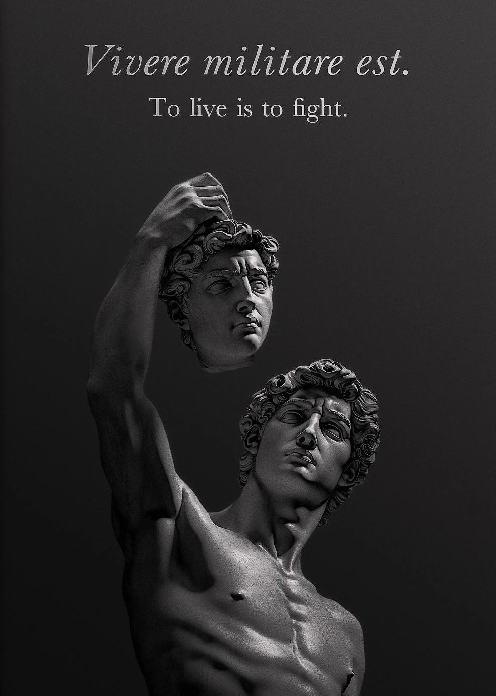 Alexander the Great Quote Motivational Wall Art Spartan Warrior Canvas Ancient Greek Poster Bronze Statue Sculpture Room Decor Peaceful Pleasures Health and Wellness