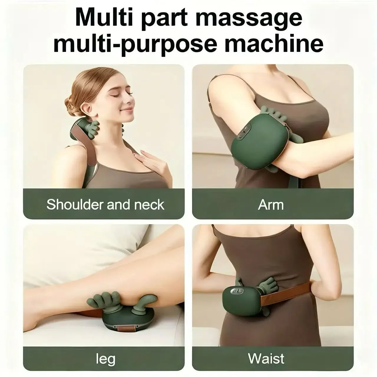 Portable Shoulder Neck Massager Realistic Bionic Five Finger Kneading Massager Powerful Massage For Cervical Back Waist Leg Pain Peaceful Pleasures Health and Wellness