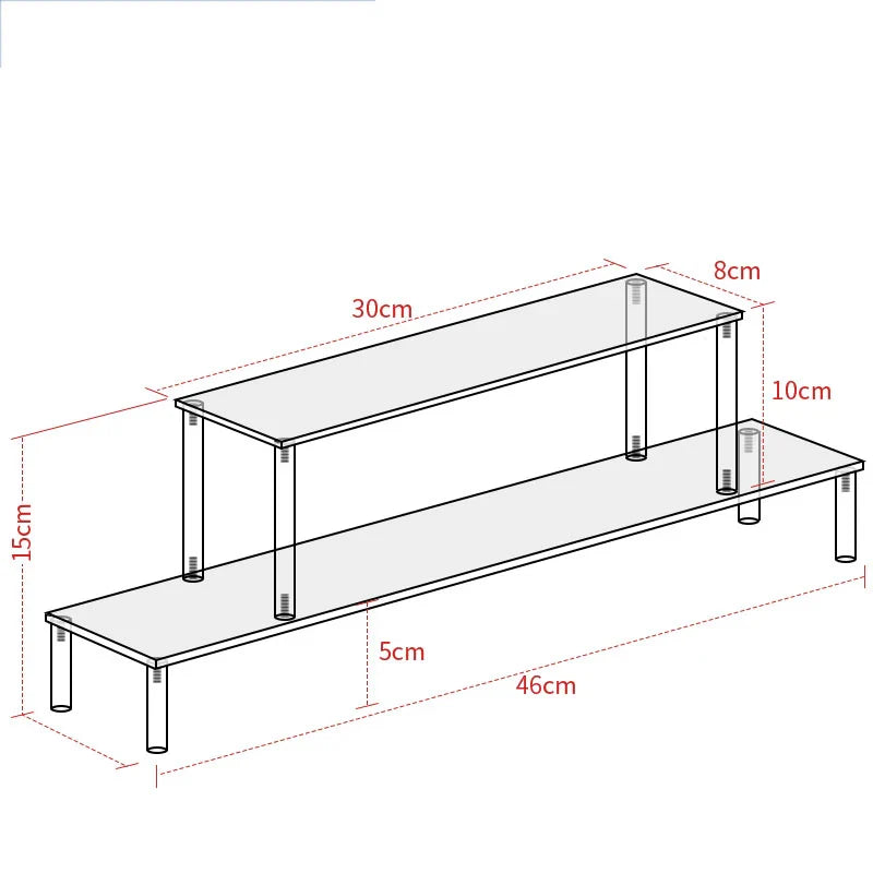 4-Tier Acrylic Display Shelf for Figures, Jewelry & Collectibles