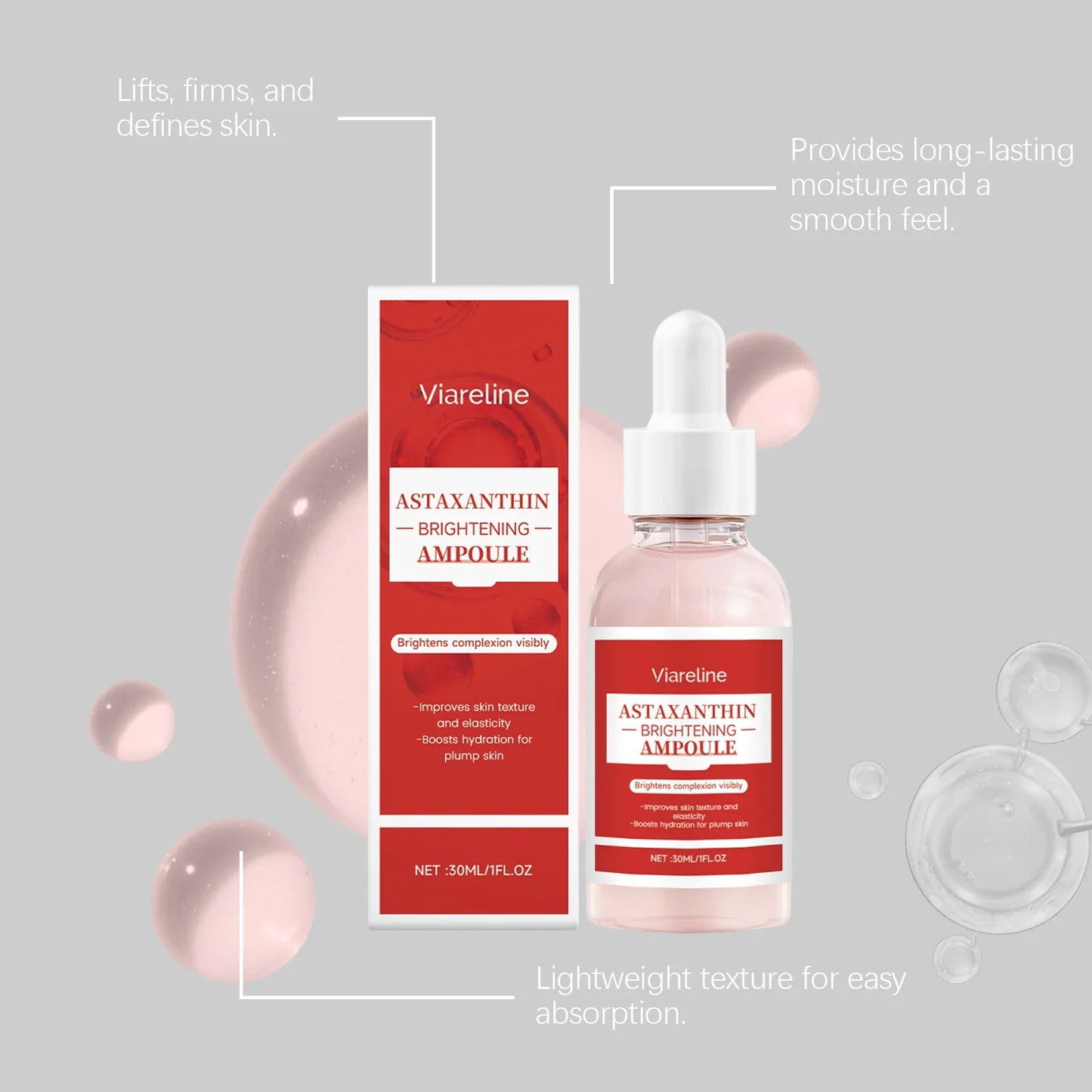 Astaxanthin Hydrating Face Serum – Firming & Brightening 30ml