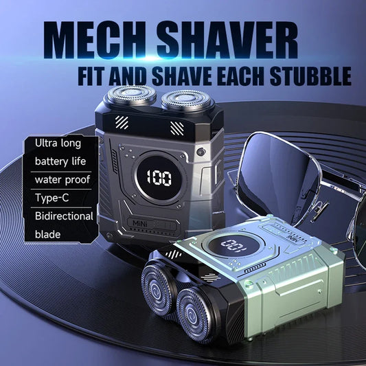 XMSJ S11 Double Blade Rechargeable Electric Shaver for Men Electric Shaver Peaceful Pleasures Health and Wellness
