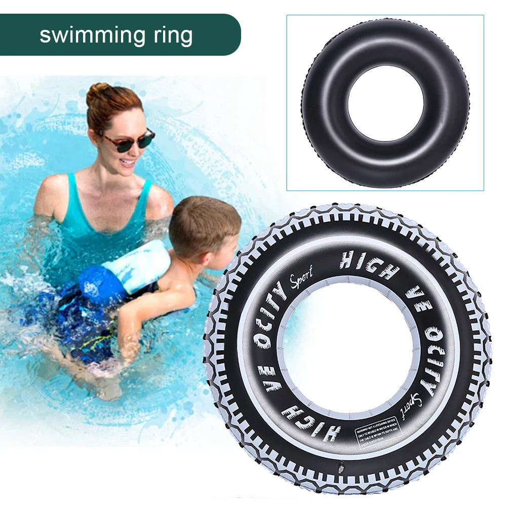 Inflatable Tire Swimming Ring – Thickened PVC Pool Float Peaceful Pleasures Health and Wellness
